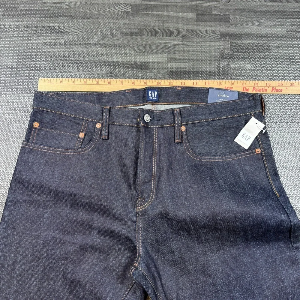 GAP Jeans Mens 36x32 Blue Kaihara Selvedge Denim Skinny NEW Raw Indigo Deadstock